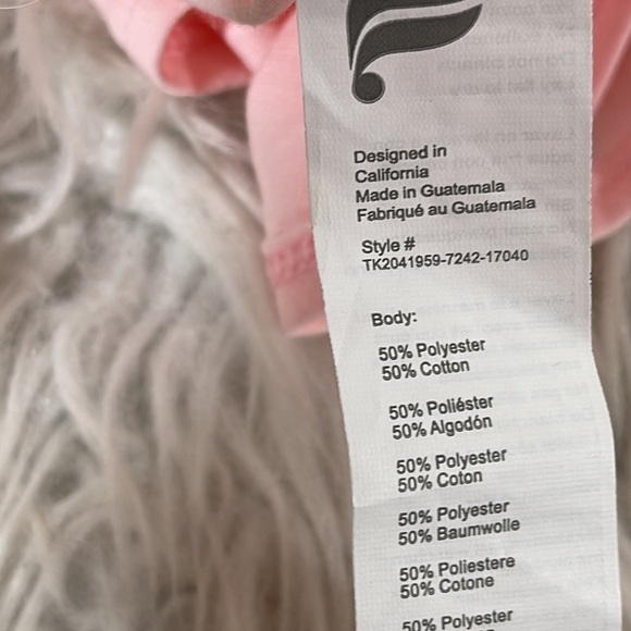 FABLETICS Lisa Jersey Tank “Girls Can Do Everything” Pink Size Medium New - Picture 7 of 8